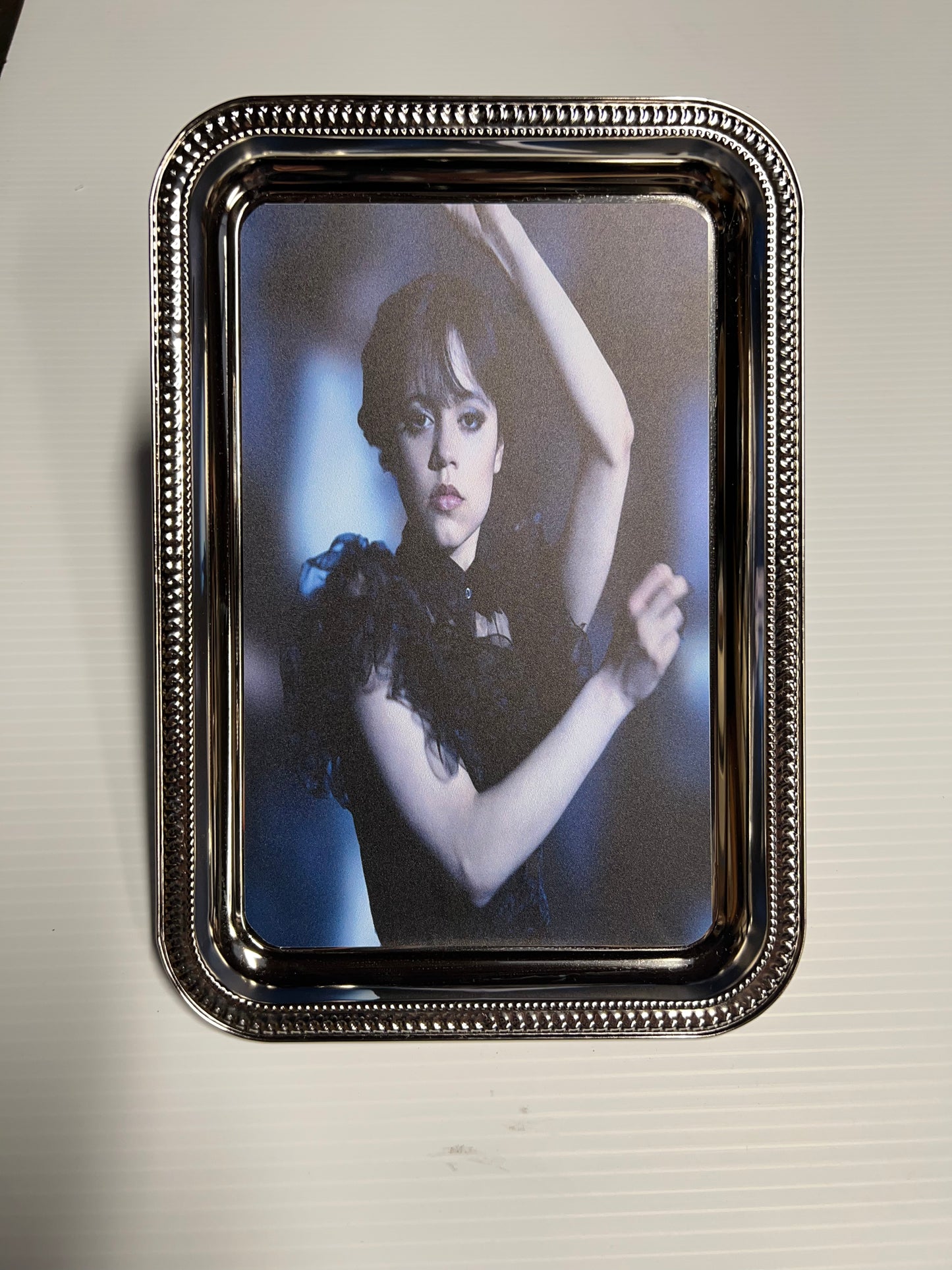 Metal Rolling Tray by RODELA (Wednesday Adams by Jenna Ortega)Version #4 - Medium 7.5" x 11"